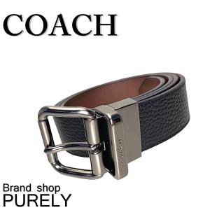 【新品未使用】COACH 最新リバーシブルシグネチャー　高級紳士メンズベルト COACH（コーチ） ベルト CQ024 BLK シグネチャー リバーシブル