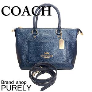 コーチ バッグ レディース COACH ハンドバッグ メタリック レザー ミニ エマ サッチェル F38877 IMO4J メタリックデニム 送料無料｜purely