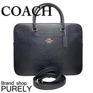 コーチ バッグ レディース COACH ビジネスバッグ レザー ラップトップ バッグ F39022 IMBLK ブラック 送料無料｜purely