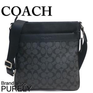 国内発送 コーチ COACH バッグ メンズ ショルダーバッグ シグネチャー PVC クロスボディー F54781 CQ/BK チャコール×ブラック 送料無料