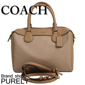 コーチ バッグ レディース COACH ハンドバッグ 2WAY エクスプローデッド ベネット ミニ サッチェル F57242 IMLKZ ミルク×ビーチウッド｜purely