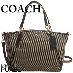 コーチ COACH バッグ レディース 2WAY バッグ 斜めがけ キャンバス スモール ケルシー サッチェル F57244 IMD1I ミルク×ブラック 送料無料｜purely