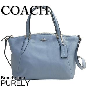 コーチ COACH バッグ レディース ハンドバッグ ペブルド レザー ミニ ケルシー サッチェル F57563 SV/CF コーンフラワー 送料無料｜purely