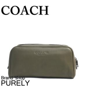 国内発送 コーチ COACH メンズ ポーチ レザー ウィーク エンド トラベル キット セカンド バッグ ポーチ F93445 B75 サープラス 送料無料