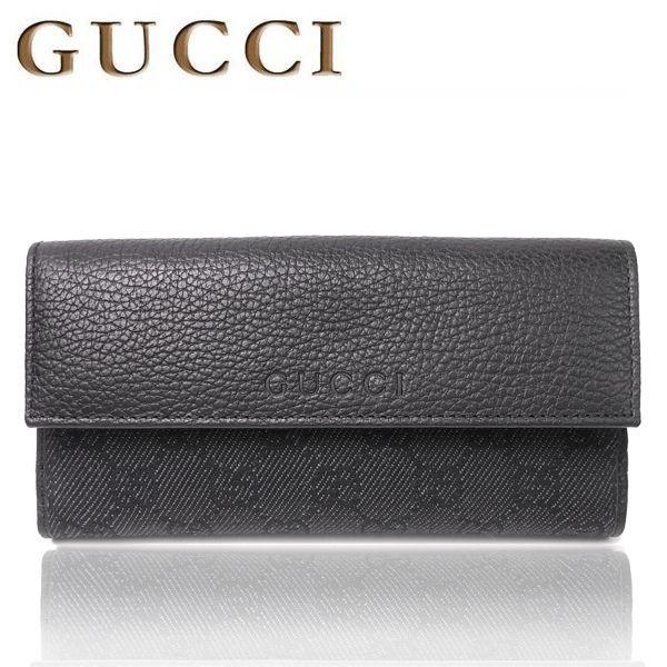 送料無料 グッチ GUCCI  メンズ レディース 財布 GG キャンバス レザー ロング ウォレッ...