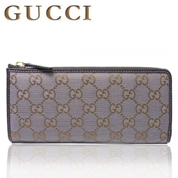 送料無料 グッチ GUCCI 財布 レディース メンズ GG キャンバス  L字ファスナー ロング ...