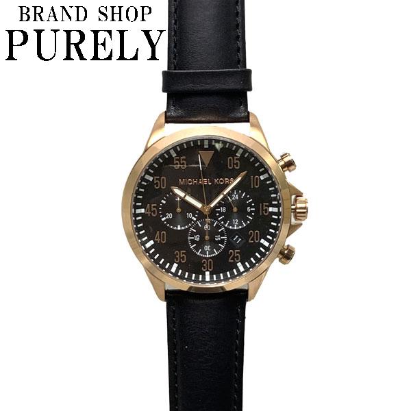 国内発送 マイケルコース 時計 メンズ MICHAEL KORS 腕時計 ゲージ クロノグラフ レザ...