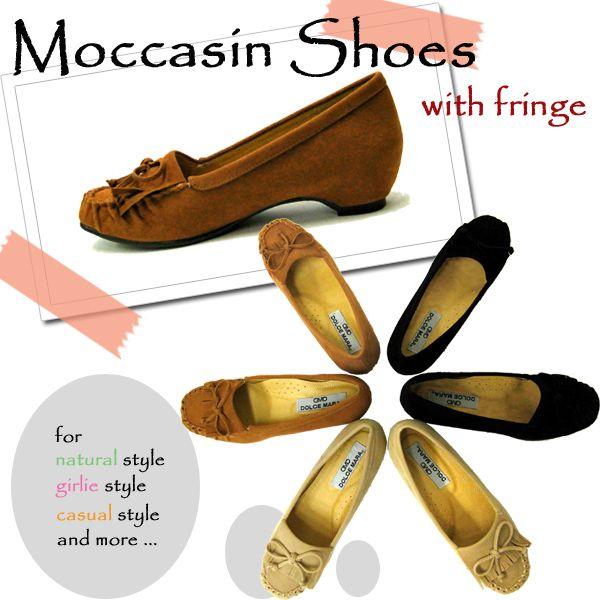 モカシンパンプス レディース フリンジ付モカシンパンプス ★ シンプルなデザインだけど、存在感ばっち...