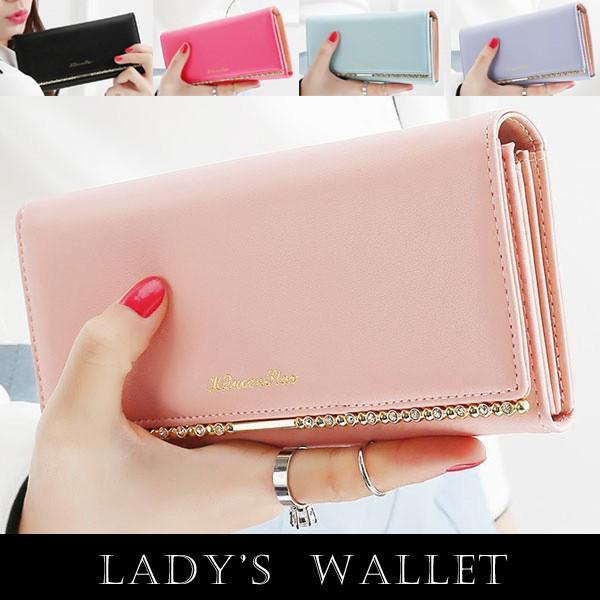 レディース財布 長財布 リボン キュート フェミニン デザイン レザー長財布