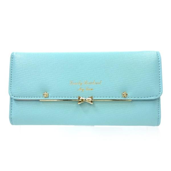 レディース財布 長財布 リボン キュート フェミニン デザイン レザー長財布