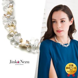 ネックレス ロング 淡水パール オニキス ガラス 花 : purepoche - 通販