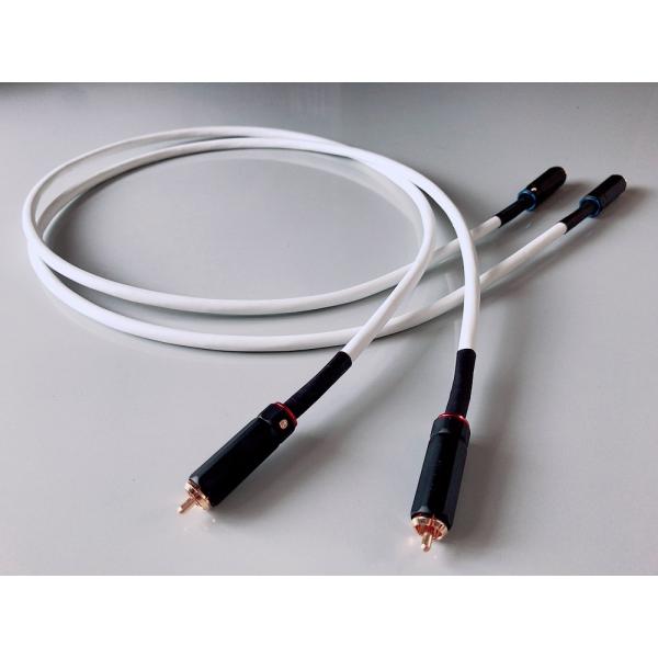 新品★RCAケーブル1ｍペア★RE-WZG★0,1mm厚2重遮蔽シールドの威力 弾力の重低域と高い解...