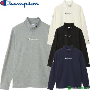 チャンピオン Champion ロゴ刺繍 長袖モックネックシャツ C3-DG401