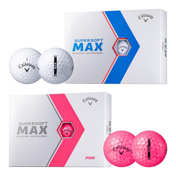 キャロウェイ スーパーソフト マックス 2023年モデル ゴルフボール 1ダース ホワイト ピンク