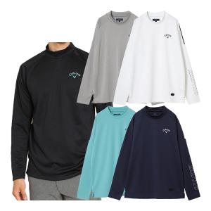 キャロウェイ 長袖 モックネックシャツ ストレッチスムース