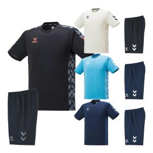 ヒュンメル hummel プラクティス 半袖グラフィックシャツ+ウーブンパンツ