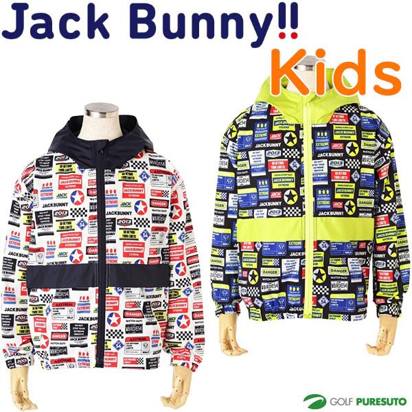 【キッズ】ジャックバニー 長袖 フルジップ ブルゾン ポリエステル4WAYストレッチ フーディジャケ...
