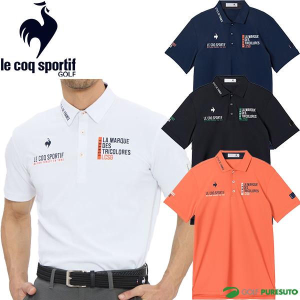 ルコックスポルティフ ゴルフ 半袖 ポロシャツ マーキングデザイン メンズ LG6SHS00M トッ...