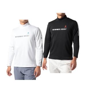 ルコックスポルティフ ゴルフ 長袖 ハイネック シャツ TOUR ADコラボ グラファイトデザイン 吸汗 UVカット メンズ QGMUJB13