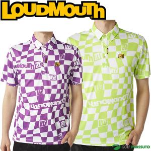 新品】LOUD MOUTH ラウドマウス ; 半袖ポロシャツ プリマスロック 柄