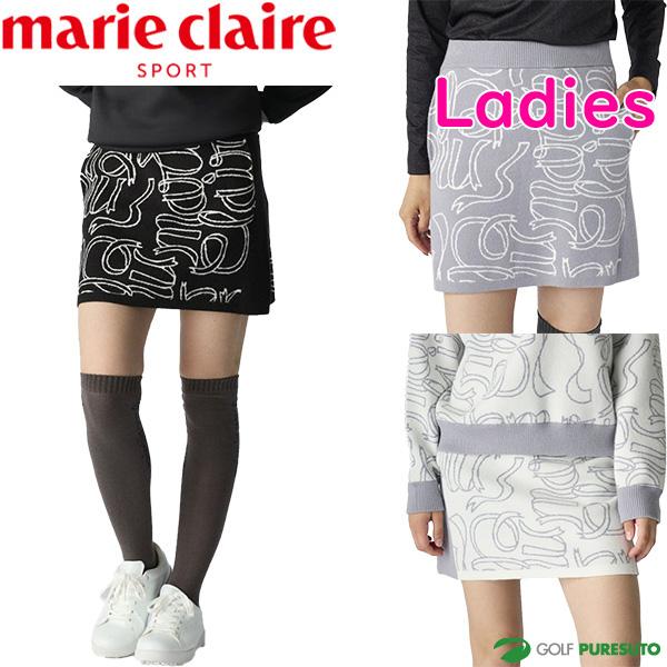 レディース マリ・クレール スカート リボンロゴニットスカート 735-352 ゴルフウェア ボトム...
