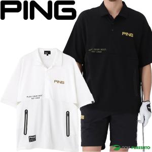 PING（ピン） （メンズ）ゴルフウェア 速乾 ダブルメッシュ 半袖