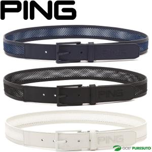 PING（ピン） （メンズ）ゴルフ スライドバックル ロゴベルト 621