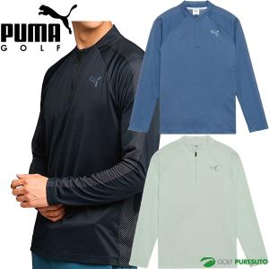 PUMA プーマ　ゴルフウエア　モックネック　ウーブンパデッドジャケット　黒 PUMA プーマ ゴルフウエア モックネック ウーブンパデッド