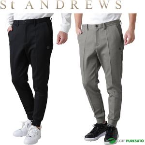 サイズ：M ST ANDREWS セントアンドリュース  ロングパンツ ラメ入り ストライプ柄 ホワイト系 [240101437407] ゴルフウェア メンズ ストスト 新品】ST ANDREWS セントアンドリュース ロングパンツ ラメ入り