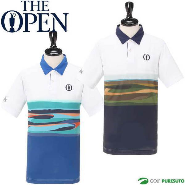 在庫処分 THE OPEN コースイラスト 半袖ポロシャツ メンズ 171-22440