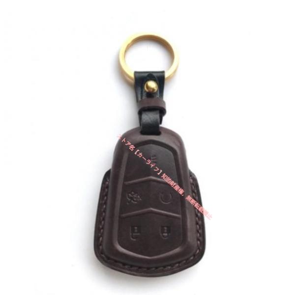 キャデラック Cadillac XT5/CT6/ATS 手作り本革キーケース スマートキーカバー ダ...