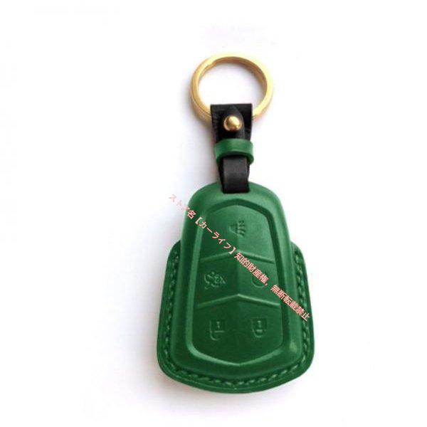 キャデラック Cadillac XT5/CT6/ATS 手作り本革キーケース スマートキーカバー エ...