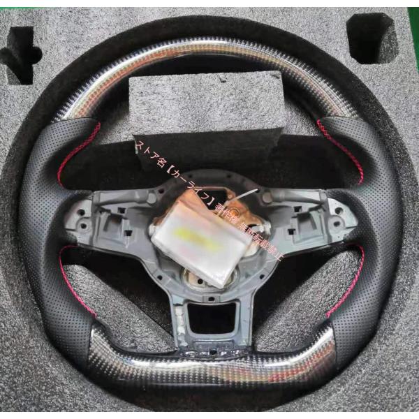 フォルクスワーゲン VW ゴルフ7 GTI ゴルフ7 R／R-LINE カーボン製 ハンドル ステア...