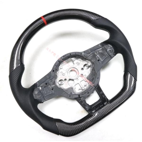 フォルクスワーゲン VW ゴルフ7 GTI ゴルフ7 R／R-LINE カーボン製 ハンドル ステア...