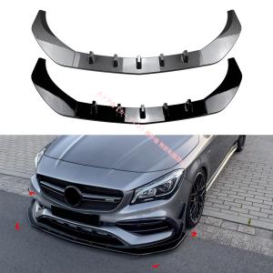メルセデスベンツ Benz CLAクラス C117 2016-2019 CLA200 260 AMGフロントリップスポイラー/エアスプリッター カーボン調 外装カスタムエアロパーツ