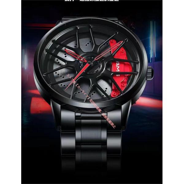 メルセデス ベンツ GT63 ホイールリムハブ 腕時計 メンズ時計 クオーツ式 夜光機能 クーペ 自...