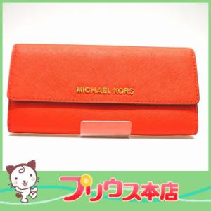 MICHAEL KORS　マイケルコース　二つ折長財布　レザー　レッド　レディース　6840｜purishonten