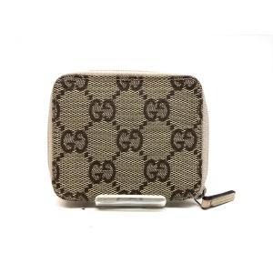 値下げ GUCCI グッチ GGキャンバス コインケース 小銭入れ 財布 ミニ ベキャンバス コインケース 小銭入れ 財布 ミニ ベージュ ラウンドジップ 03998 0416 9674｜purishonten