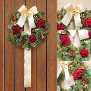 クリスマスリース おしゃれ かわいい 20cm...の詳細画像1