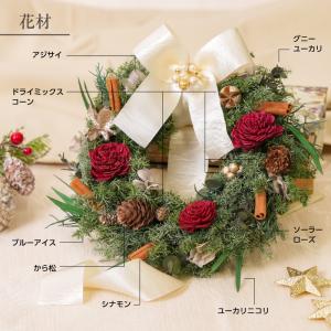クリスマスリース おしゃれ かわいい 20cm...の詳細画像3