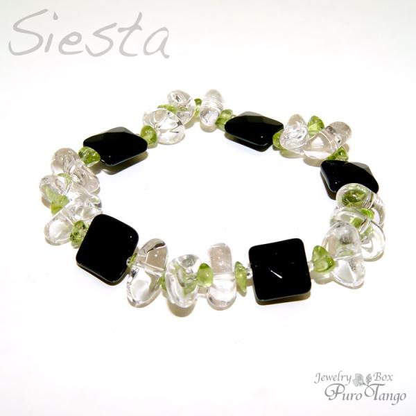 ブレスレット レディース ペリドット オニキス 8月誕生石 水晶 天然石 パワーストーン プレゼント