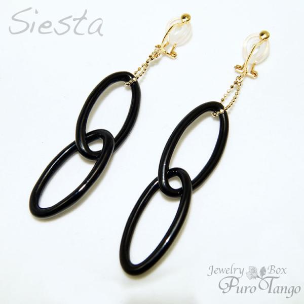 イヤリング 痛くない 40代 50代 オニキス 12月誕生石 プレゼント  天然石