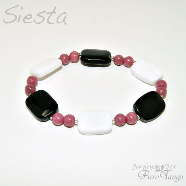 ブレスレット 天然石 オニキス ロードナイト パワーストーン プレゼント