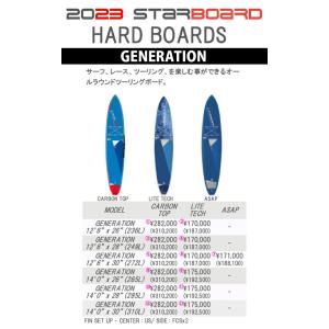 23 STARBOARD スターボード (SUP HARD BOARD -  GENERATION)ジェネレイション(BLUECARBON/LITETECH/ASAP)2023
