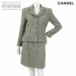 シャネル CHANEL ツイード スカート セットアップ ス...