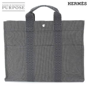 未使用 展示品 エルメス HERMES エールライン トート MM バッグ キャンバス グレー