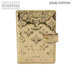 ルイ ヴィトン LOUIS VUITTON モノグラム ミロワール アジェンダ PM 手帳カバー レザー ドレ ゴールド R20962