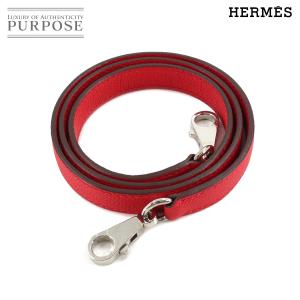 HERMES（エルメス） ショルダーストラップ レザー ブラウン シルバー