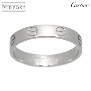 カルティエ Cartier ミニラブ リング #55 Pt950 プラチナ 指輪 Mini Love Ring【証明書付き】 90164050