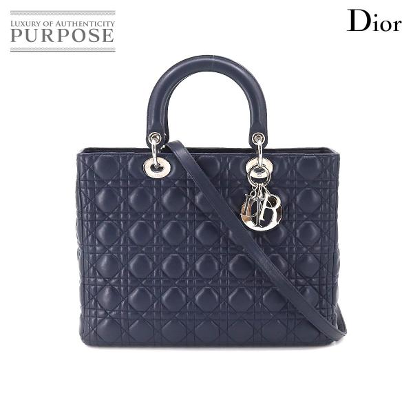 新品同様 クリスチャン ディオール Christian Dior レディディオール ラージ 2way...